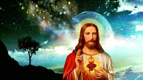 Jesus In Starry Sky Background HD Jesus Wallpapers | HD Wallpapers | ID #49116