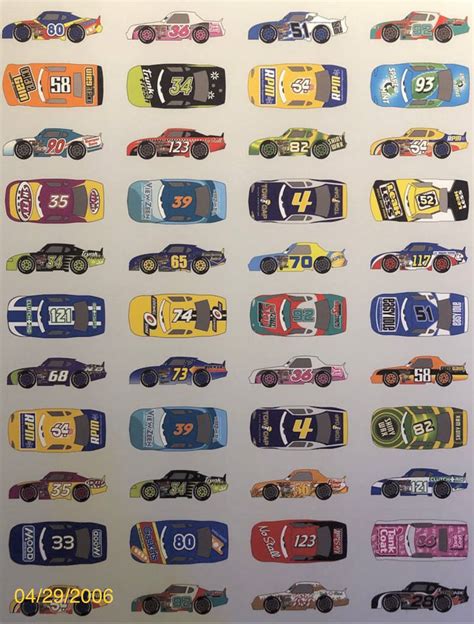 Piston Cup Racers in The Art of Cars (2006) LEAKED by PixarAnimation on DeviantArt