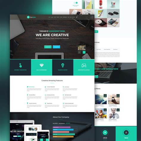 Free Creative Landing Page Template Free PSD at FreePSD.cc