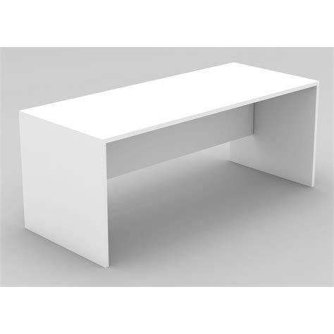 Office Desk White with Modesty Panel