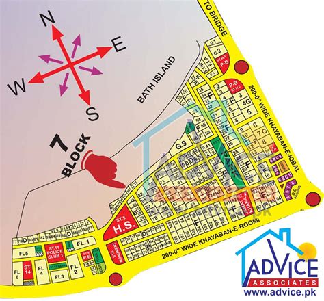 Clifton Karachi Map| Bath Island Karachi map