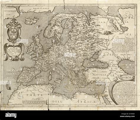 16th century map of Europe. Published in Sienna in 1600, this Italian Stock Photo: 103985509 - Alamy