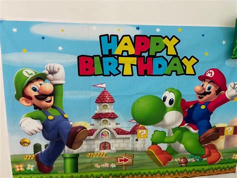 Super Mario Birthday Supplies, Hobbies & Toys, Stationery & Craft, Occasions & Party Supplies on ...