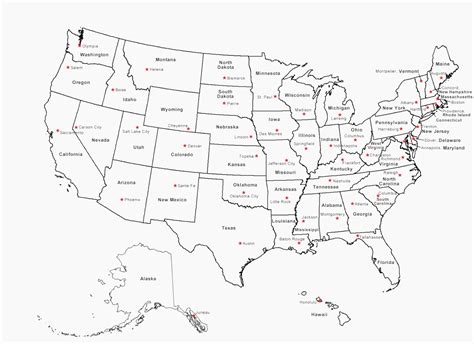 Map Of Usa States Black and White Free Downloads Us Map Fill In Quiz Save Usa Map Black and ...