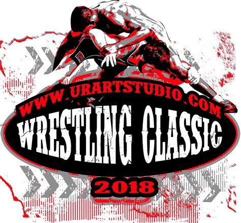 WRESTLING CLASSIC 2018 T-shirt vector logo design for print