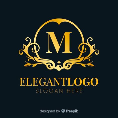 Free Vector | Golden elegant logo flat design