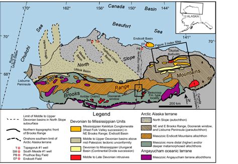 Generalized geologic index map of northern Alaska incorporating... | Download Scientific Diagram