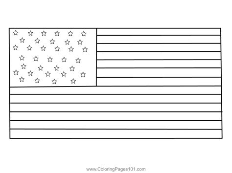 USA Flag Coloring Page for Kids - Free USA Printable Coloring Pages ...