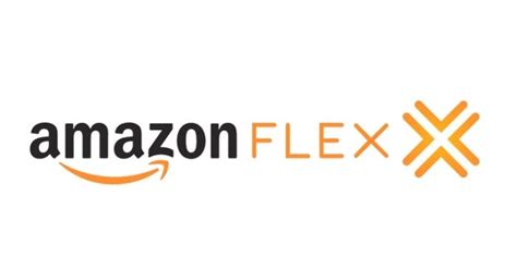 the amazon flex logo is shown in orange and black on a white background with text