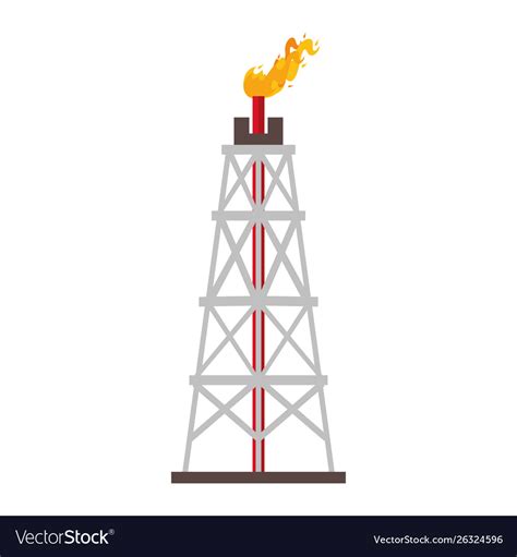 Oil refinery gas factory cartoon Royalty Free Vector Image