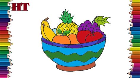 how to draw a bowl of fruit Orange faces! – danya banya - Step by Step Drawing