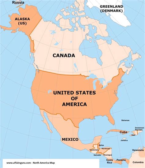 North America Countries and Regions Capitals List