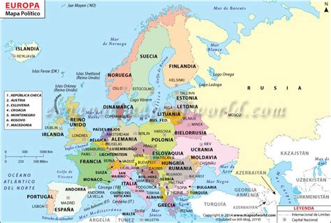 Mapa Politico de Europa | Places to Visit | Mapa politico de europa, Mapa de europa y Europa ...