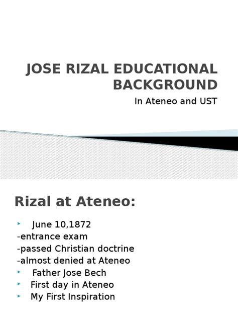 Jose Rizal Educational Background