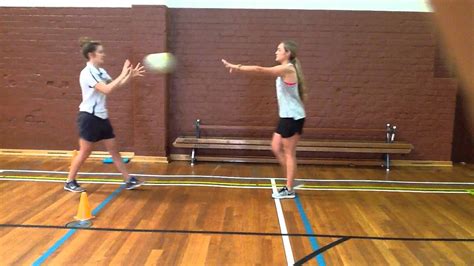 Netball chest pass - YouTube