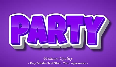 Premium Vector | Party font style effect