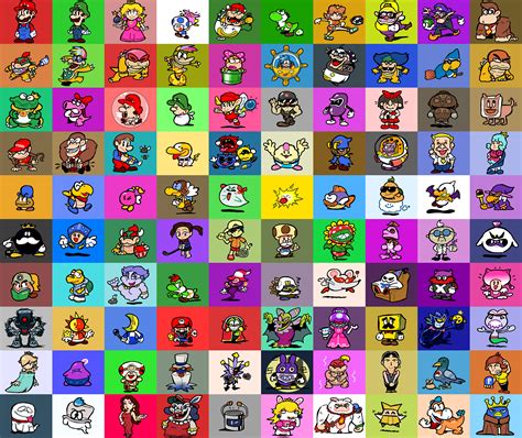 Pixel Mario Characters