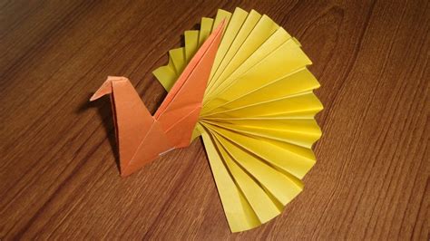 Paper Peacock Making - Easy Origami Paper Crafts for Kids - YouTube