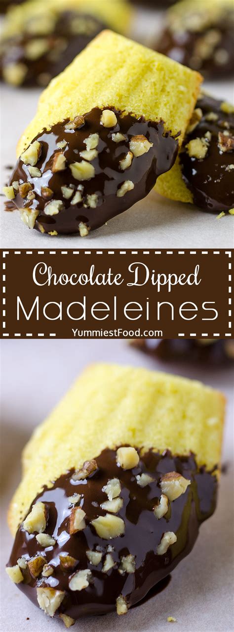 Easy Chocolate Dipped Madeleines – Recipe from Yummiest Food Cookbook