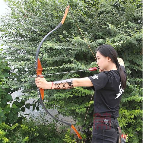 15 35 lbs Hunting Bow Wooden Recurve Bow American Archery Bow for Hunting Shooting Outdoor ...