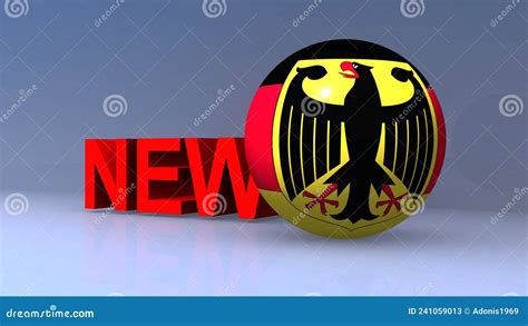 New with Germany Flag on Blue Stock Illustration - Illustration of ...