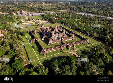 Aerial view of Angkor Wat temple, Siem Reap, Cambodia Stock Photo - Alamy