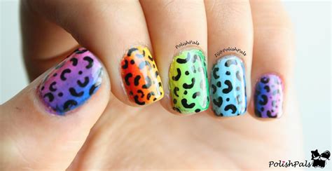 Polish Pals: Rainbow Leopard Print Nails