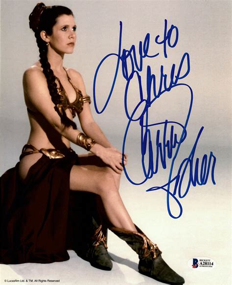 Carrie Fisher signed Princess Leia photograph Star Wars 8x10