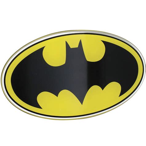 Buy Fan Emblems Batman Domed Chrome Car Decal - 1989 Logo (Black, Yellow and Chrome) Online at ...