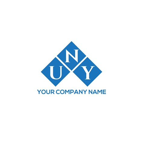 UNY letter logo design on WHITE background. UNY creative initials letter logo concept. UNY ...