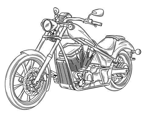 Motorcycle Drawing by David Mann