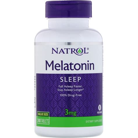 Natrol, Melatonin, 3 mg, 240 Tablets | By iHerb