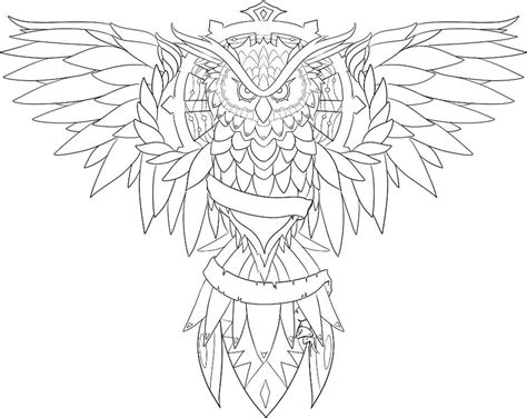 Owl Outline Tattoo | Eyecatchingtattoos. - Coloring Home