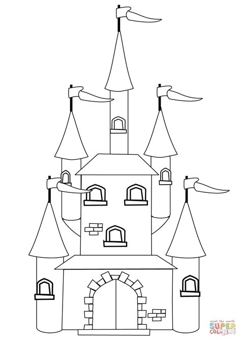 Fairytale Castle Coloring Page - Free Printable Coloring Pages for Kids