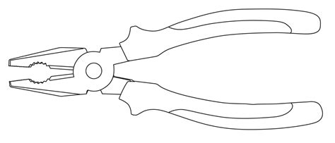 pliers drawing outline eps 10 9629911 Vector Art at Vecteezy