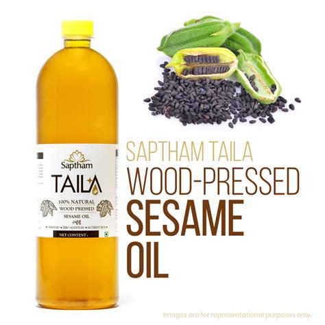 Cold Pressed Sesame Oil | Organic Sesame Seeds | Saptham Taila