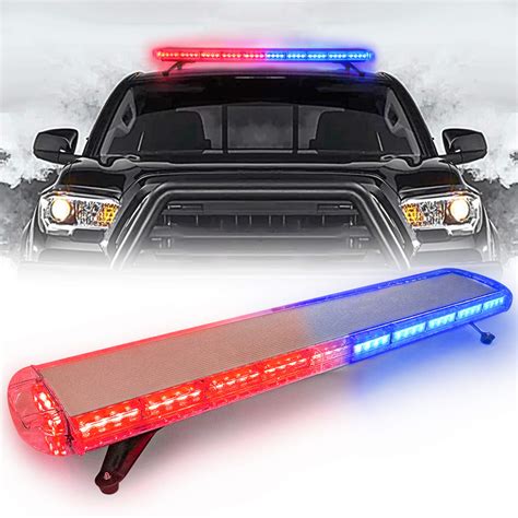 Buy 47" 88 Red Blue LED Light Bar Fit For Cops Vehicles Truck Cars Extreme High Intensity ...