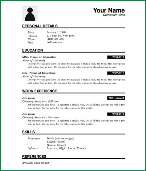 Pattern Of Resume Format - Resume Format | Resume pdf, Simple resume template, Basic resume