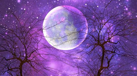 Purple Moon and Stars Wallpapers - Top Free Purple Moon and Stars Backgrounds - WallpaperAccess