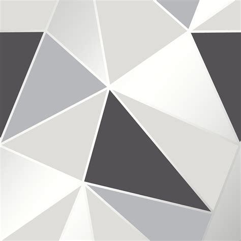 FINE DECOR APEX GEOMETRIC WALLPAPER - METALLIC ROSE GOLD SILVER | eBay