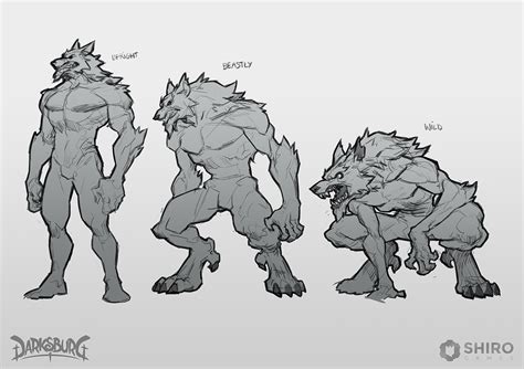 Werewolf Poses Drawing