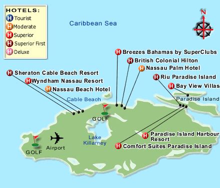 Nassau Bahamas Resorts Map