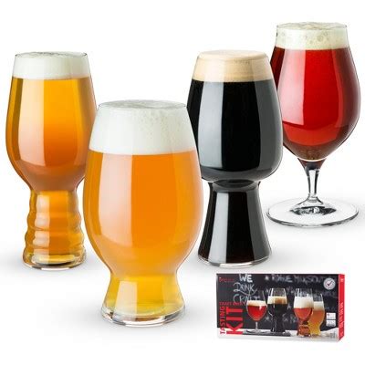 Spiegelau Craft Beer Tasting Kit Glasses Set Of 4 - Crystal, Assorted ...