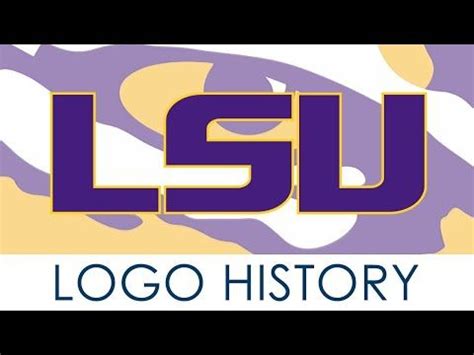 the lsu logo is shown in purple and yellow