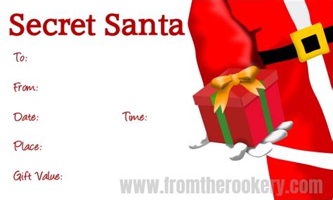 Free Printable Secret Santa Invitations