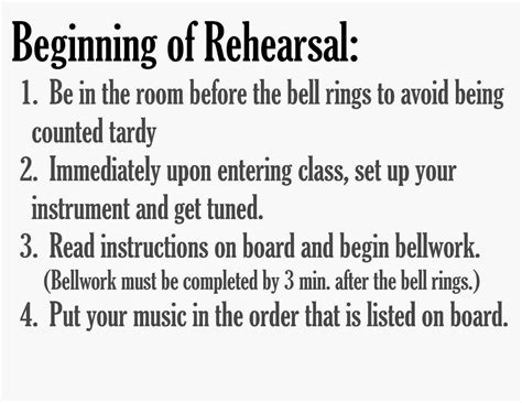 Orchestra Classroom: Rehearsal Procedure