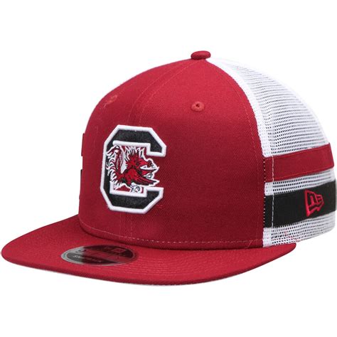 New Era South Carolina Gamecocks Garnet Striped Side Lineup 9FIFTY Snapback Hat