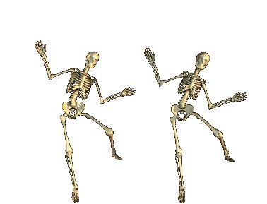 Skeletons Two Dancing Skeletons Sticker - Skeletons Two Dancing ...