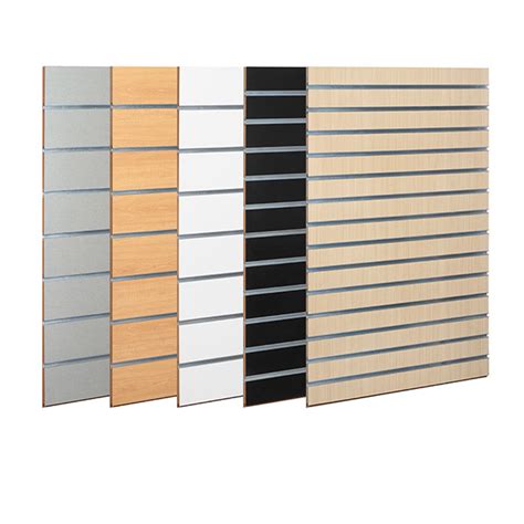 150mm Spacing (7 SLOT) MDF Slat Wall Panels With Aluminium Inserts ...