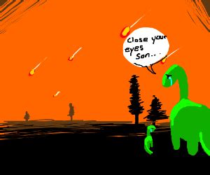 Dinosaur extinction is sad - Drawception